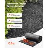 VEVOR 2-Pack Recycled Rubber Mulch Mat 120 x 4.5 in,Permanent Rubber Mulch for Landscaping, Black Mulch Garden Edging Border for Plants,Vegetables & Flower Garden Barrier(96 x 24 in)