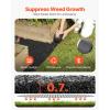 VEVOR 2-Pack Recycled Rubber Mulch Mat 120 x 4.5 in,Permanent Rubber Mulch for Landscaping, Black Mulch Garden Edging Border for Plants,Vegetables & Flower Garden Barrier(120 x 4.5 in)