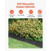 VEVOR 2-Pack Recycled Rubber Mulch Mat 120 x 4.5 in,Permanent Rubber Mulch for Landscaping, Black Mulch Garden Edging Border for Plants,Vegetables & Flower Garden Barrier(120 x 4.5 in)