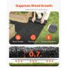 VEVOR 2-Pack Recycled Rubber Mulch Mat 120 x 4.5 in,Permanent Rubber Mulch for Landscaping, Black Mulch Garden Edging Border for Plants,Vegetables & Flower Garden Barrier(8′ x 2′)