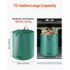 VEVOR 3-Pack 72 Gallon Reusable Yard Waste Bag, Large Lawn Garden Bags, Heavy Duty Collapsible Garden Leaf Trash Container, Stand-Up Grass Clipping Bin, with Reinforcement Ring and Handles, 26.4×30 in