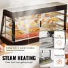 VEVOR 3-Tier Commercial Food Warmer Display, 1200W Food Display Warmer with Light, Adjustable Shelf and Temperature Display, 86℉~185℉ Steam Heating, 111L for Hamburger, Pizza, Bread, Fried Chicken(SC-CJ-603)