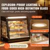 VEVOR 3-Tier Commercial Food Warmer Display, 1200W Food Display Warmer with Light, Adjustable Shelf and Temperature Display, 86℉~185℉ Steam Heating, 111L for Hamburger, Pizza, Bread, Fried Chicken(SC-CJ-601)