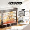 VEVOR 3-Tier Commercial Food Warmer Display, 1200W Food Display Warmer with Light, Adjustable Shelf and Temperature Display, 86℉~185℉ Steam Heating, 111L for Hamburger, Pizza, Bread, Fried Chicken(SC-CJ-601)