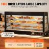 VEVOR 3-Tier Commercial Food Warmer Display, 1200W Food Display Warmer with Light, Adjustable Shelf and Temperature Display, 86℉~185℉ Steam Heating, 111L for Hamburger, Pizza, Bread, Fried Chicken(SC-CJ-603)