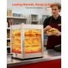 VEVOR 3-Tier Commercial Food Warmer Display, 800W Food Display Warmer with Light to Enhance Food Display, 86℉~185℉ Temperature Control, 90L Large Capacity for Hamburger, Pizza, Bread, Fried Chicken(3-Tier-36Qt)