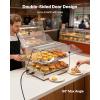 VEVOR 3-Tier Commercial Food Warmer Display, 800W Food Display Warmer with Light to Enhance Food Display, 86℉~185℉ Temperature Control, 90L Large Capacity for Hamburger, Pizza, Bread, Fried Chicken(2-Tier-51Qt)