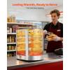 VEVOR 3-Tier Commercial Food Warmer Display, 800W Food Display Warmer with Light to Enhance Food Display, 86℉~185℉ Temperature Control, 90L Large Capacity for Hamburger, Pizza, Bread, Fried Chicken(3-Tier-42Qt)
