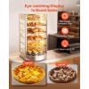 VEVOR 3-Tier Commercial Food Warmer Display, 800W Food Display Warmer with Light to Enhance Food Display, 86℉~185℉ Temperature Control, 90L Large Capacity for Hamburger, Pizza, Bread, Fried Chicken(5-Tier-63Qt)