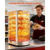 VEVOR 3-Tier Commercial Food Warmer Display, 800W Food Display Warmer with Light to Enhance Food Display, 86℉~185℉ Temperature Control, 90L Large Capacity for Hamburger, Pizza, Bread, Fried Chicken(5-Tier-63Qt)
