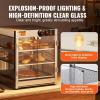 VEVOR 3-Tier Commercial Food Warmer Display, 800W Food Display Warmer with Light to Enhance Food Display, 86℉~185℉ Temperature Control, 90L Large Capacity for Hamburger, Pizza, Bread, Fried Chicken(3-Tier-Small)