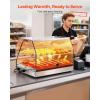 VEVOR 3-Tier Commercial Food Warmer Display, 800W Food Display Warmer with Light to Enhance Food Display, 86℉~185℉ Temperature Control, 90L Large Capacity for Hamburger, Pizza, Bread, Fried Chicken(2-Tier-51Qt)