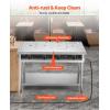 VEVOR 4-Pan Commercial Food Warmer, Electric Steam Table with Independent Temperature Control, 450W x 4 Stainless Steel Buffet Catering Food Warmer with Undershelf and Workspace, for Restaurant(4×1/1Pan  96 Qt)