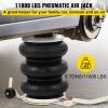 VEVOR 5 Ton/11000 lbs Triple Bag Air Jack, Air Bag Jack Lift Up to 15.75 Inch, 3-5S Fast Lifting, for Cars with Long Handle (Beige)(5T Long Handle)