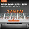 VEVOR 5-Pan Commercial Food Warmer, 5 x 20.6QT Electric Steam Table, 3750W Professional Buffet Catering Food Warmer with 4 Wheels (2 Lockable), Food Grade Stainless Steel Server for Party Restaurant(5-Pan)