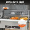 VEVOR 5-Pan Commercial Food Warmer, 5 x 20.6QT Electric Steam Table, 3750W Professional Buffet Catering Food Warmer with 4 Wheels (2 Lockable), Food Grade Stainless Steel Server for Party Restaurant(3 Pot with Guard)