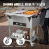 VEVOR 5-Pan Commercial Food Warmer, 5 x 20.6QT Electric Steam Table, 3750W Professional Buffet Catering Food Warmer with 4 Wheels (2 Lockable), Food Grade Stainless Steel Server for Party Restaurant(2-Pan)