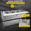 VEVOR 5-Pan Commercial Food Warmer, 5 x 20.6QT Electric Steam Table, 3750W Professional Buffet Catering Food Warmer with Acrylic Sneeze Guard, Food Grade Stainless Steel Server for Party Restaurant(4 Well)