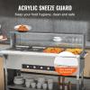 VEVOR 5-Pan Commercial Food Warmer, 5 x 20.6QT Electric Steam Table, 3750W Professional Buffet Catering Food Warmer with Acrylic Sneeze Guard, Food Grade Stainless Steel Server for Party Restaurant(4 Pot with Guard)