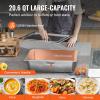 VEVOR 5-Pan Commercial Food Warmer, 5 x 20.6QT Electric Steam Table, 3750W Professional Buffet Catering Food Warmer with Acrylic Sneeze Guard, Food Grade Stainless Steel Server for Party Restaurant(5-Pan)