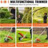 VEVOR 5-in-1 26cc 2 Cycle Gas Powered Dual Sided Hedge Trimmer, Weed Eater, String Trimmer, Edger, Pole Saw Chainsaw Pruner with EPA, CE and EMC Certification(33cc 6-in-1 Gas Hedge Trimmer  Weed Eater  String Trimmer  Brush Cutter  Edger  Pole Saw Chainsaw Pruner)