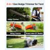VEVOR 5-in-1 26cc 2 Cycle Gas Powered Dual Sided Hedge Trimmer, Weed Eater, String Trimmer, Edger, Pole Saw Chainsaw Pruner with EPA, CE and EMC Certification(26cc 4-in-1 Gas Hedge Trimmer  String Trimmer  Brush Cutter  Edger)