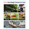 VEVOR 5-in-1 26cc 2 Cycle Gas Powered Dual Sided Hedge Trimmer, Weed Eater, String Trimmer, Edger, Pole Saw Chainsaw Pruner with EPA, CE and EMC Certification(63cc 5-in-1 Gas Hedge Trimmer  Weed Eater  String Trimmer  3T&40T Brush Cutter  Pole Saw Chainsaw Pruner)