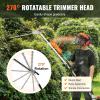 VEVOR 5-in-1 26cc 2 Cycle Gas Powered Dual Sided Hedge Trimmer, Weed Eater, String Trimmer, Edger, Pole Saw Chainsaw Pruner with EPA, CE and EMC Certification(52cc 6-in-1 Gas Hedge Trimmer)