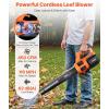 VEVOR 63CC Backpack Leaf Blower Gas Powered, 1.89L Tank, Delivers 1110CFM & 220MPH, Perfect for Garden Maintenance, Clearing Leaves & Snow(20V Battery Leaf Blower)
