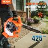 VEVOR 63CC Backpack Leaf Blower Gas Powered, 1.89L Tank, Delivers 1110CFM & 220MPH, Perfect for Garden Maintenance, Clearing Leaves & Snow(26CC Handheld)