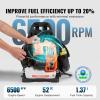 VEVOR 63CC Backpack Leaf Blower Gas Powered, 1.89L Tank, Delivers 1110CFM & 220MPH, Perfect for Garden Maintenance, Clearing Leaves & Snow(52CC Backpack)