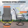 VEVOR 7 Pieces Patio Dining Set, Outdoor Rectangle Furniture Table and Chairs Set, All Weather Garden Furniture Table Sets, HIPS Patio Conversation Set, for Lawn, Deck, Backyard, Poolside(5 Piece)