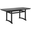 VEVOR 7 Pieces Patio Dining Set, Outdoor Rectangle Furniture Table and Chairs Set, All Weather Garden Furniture Table Sets, HIPS Patio Conversation Set, for Lawn, Deck, Backyard, Poolside(Black-7 Piece)