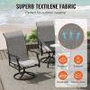 VEVOR 7 Pieces Patio Dining Set, Outdoor Rectangle Furniture Table and Chairs Set, All Weather Garden Furniture Table Sets, HIPS Patio Conversation Set, for Lawn, Deck, Backyard, Poolside(5 Piece)