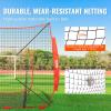VEVOR 7x7ft Baseball Softball Practice Net, Portable Baseball Training Net for Hitting Batting Catching Pitching, Backstop Baseball Equipment Training Net(Net Only(No Frame))
