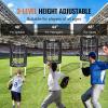 VEVOR 9 Hole Baseball Net, Softball Baseball Training Equipment for Hitting Pitching Practice, Heavy Duty Height Adjustable Trainer Aid with Strike Zone & 4 Ground Stakes, for Youth Adults(21x29INCH)