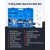 VEVOR 9-Way Slide Hammer Puller Set, 15PCS Front Wheel Hub Bearing Remover & Rear Wheel Axle Hub Dent Shaft Puller Tool Kit, Axle Bearing Puller Tool Kit and Slide Hammer Remover Set with Carry Box(slide hammer puller set)