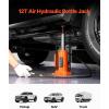 VEVOR Air Hydraulic Bottle Jack, 20 Ton/40000 LBS All Welded Bottle Jack, 10.4-19.7 inch Lifting Range, Manual Handle and Air Pump, for Car, Pickup, Truck, RV, Auto Repair, Industrial Engineering(12T Pneumatic Type)