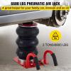 VEVOR Air Jack, 3 Ton/6600 lbs Triple Bag Air Jack, Air Bag Jack Lift Up to 15.75 Inch, 3-5S Fast Lifting Air Bag Jack for Cars with Short Handle (Red)(3T/high 17.7in-short Handle)