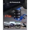 VEVOR Air Jack, 3 Ton/6613 lbs Triple Bag Air Jack, Airbag with Six Steel Pipes, Lift Up to 17.7 inch/450 mm, 1-6 s Fast Lifting Pneumatic with Long Handle & Rubber Pad for Cars, SUVs, Pickup Trucks(Short Handle)