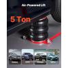 VEVOR Air Jack, 3T / 6600 lbs Triple Bag Air Jack, Airbag Jack with Six Steel Pipes, Lift up to 17.7 inch/450 mm, 3-5 s Fast Lifting Pneumatic Jack, with Long Handles for Car, Garage, Repair(5 Ton (Max Lift: 18.3 in))