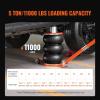 VEVOR Air Jack, 5 Ton/11000 lbs, 4-10 S Pneumatic Lifting Jack with Heightened Column & Adjustable Handle, Easy-to-Lift & Space-Saving Jack with Thick Rubber Pad, Fits for Sedan, SUV, Pickup Truck