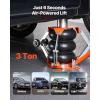VEVOR Air Jack with Support Rod, 3 Ton/6613 lbs Triple Bag Air Jack, Lift Up to 18.5 inch with Heightened Column & Adjustable Handle, 1-6 s Fast Lifting Pneumatic for Car, SUV, Pickup Truck(Adjust Handle & Support Rod)