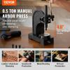VEVOR Arbor Press, 1 Ton Manual Arbor Press with Handwheel, 5.9″ Maximum Height, Cast Iron Heavy-duty Manual Desktop Arbor Press, Precision Hand Press for Stamping, Bending, Stretching, Forming(0.5T)