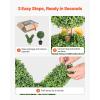 VEVOR Artificial Boxwood Topiary Tree, 36 inch Tall (2 Pieces), Double Ball Faux Topiary Trees, Faux Plant w/Extra Leaves & Pot & Small Decoration, UV Rated Set for Home Decor Indoor/Outdoor(Bunny)