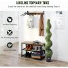VEVOR Artificial Boxwood Topiary Tree, 60 inch Tall (2 Pieces), Spiral Faux Topiary Trees, Faux Plant w/Extra Leaves & Pot & Small Decoration, UV Rated Greenery Set for Home Decor Indoor/Outdoor(5ft)
