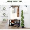 VEVOR Artificial Boxwood Topiary Tree, 60 inch Tall (2 Pieces), Spiral Faux Topiary Trees, Faux Plant w/Extra Leaves & Pot & Small Decoration, UV Rated Greenery Set for Home Decor Indoor/Outdoor(4ft)