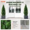 VEVOR Artificial Topiary Cedar Tree, 60 inch Tall (2 Pieces), with Extra Leaves & Pot Faux Evergreen Fake Pine Cypress Trees Plant, UV Rated Artificial Greenery Set for Home Decor Indoor/Outdoor(4ft)