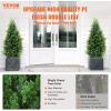 VEVOR Artificial Topiary Cedar Tree, 60 inch Tall (2 Pieces), with Extra Leaves & Pot Faux Evergreen Fake Pine Cypress Trees Plant, UV Rated Artificial Greenery Set for Home Decor Indoor/Outdoor(3ft)