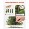 VEVOR Artificial Topiary Cedar Tree, 60 inch Tall (2 Pieces), with Extra Leaves & Pot Faux Evergreen Fake Pine Cypress Trees Plant, UV Rated Artificial Greenery Set for Home Decor Indoor/Outdoor(5FT)